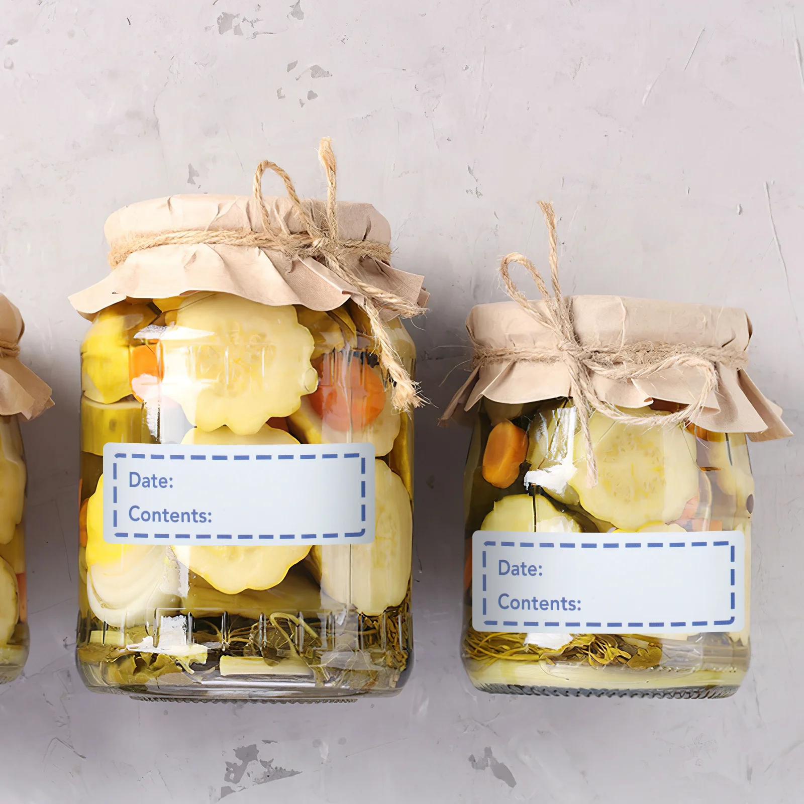 4 لفات من ملصقات الملصقات الغذائية، ملصقات الفريزر القابلة للإزالة للتخزين، لاصقة محمولة قابلة للكتابة، ملصقات وضع العلامات على زجاجة المطبخ #1