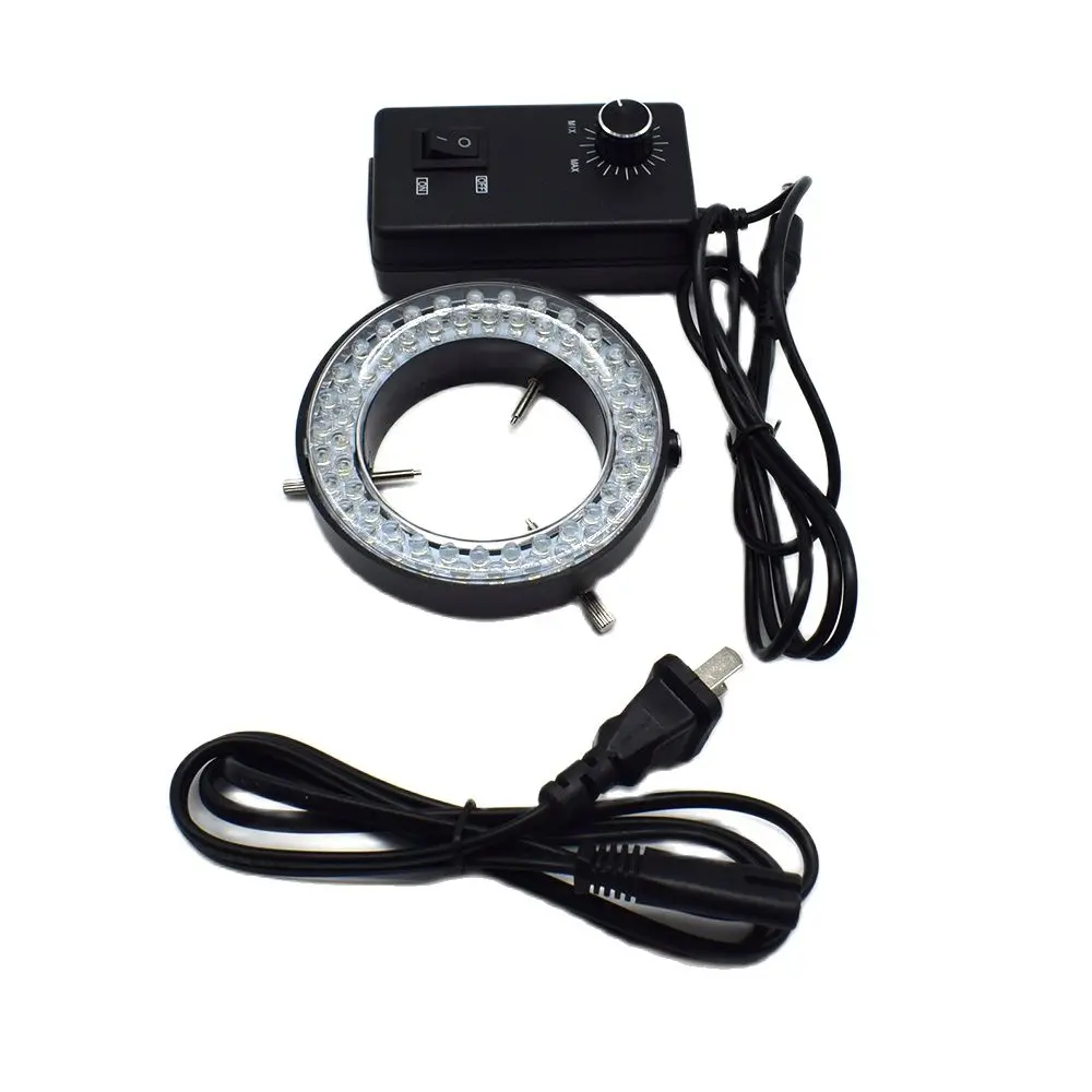 60 LED Adjustable Ring Light Lamp For Diamond ZOOM Microscope Jewelry Tool