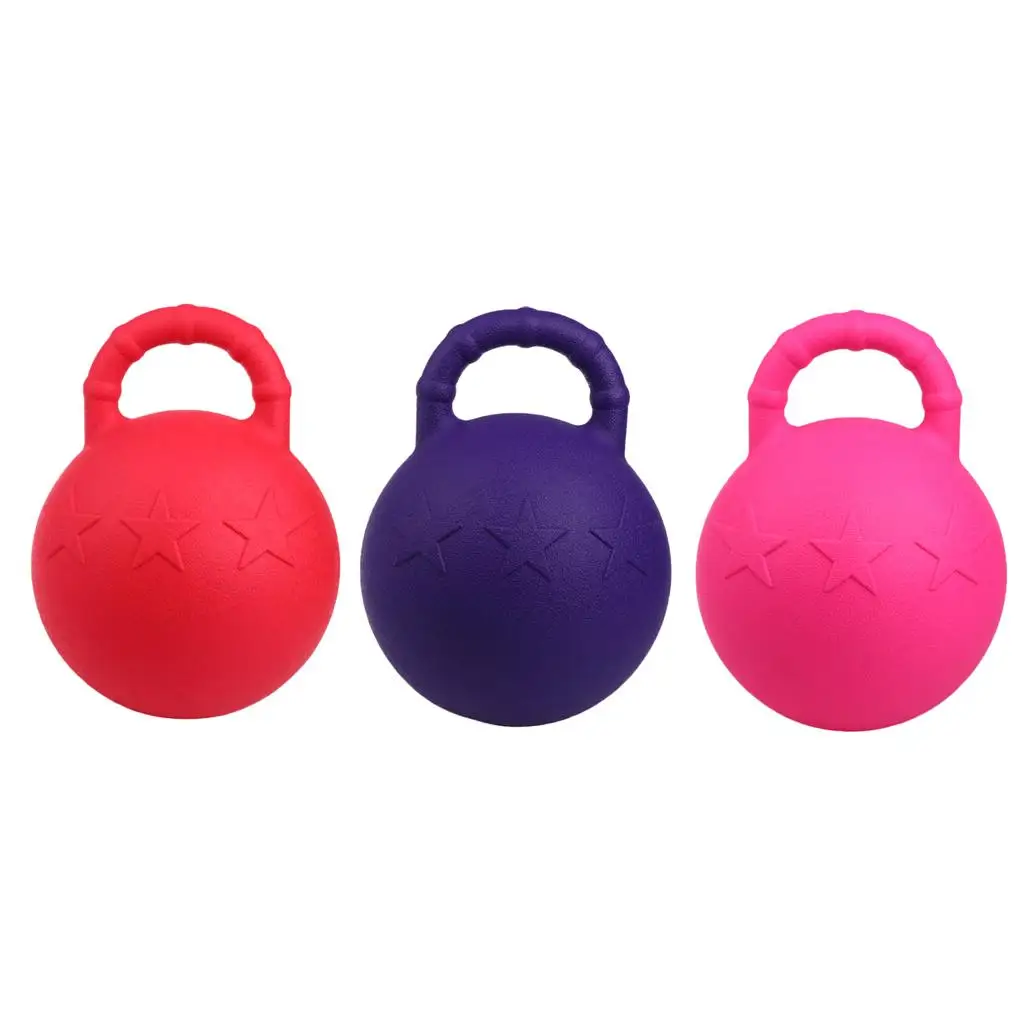 Red//Pink 28cm Horse Play Ball - Horse Other Stable Accessories