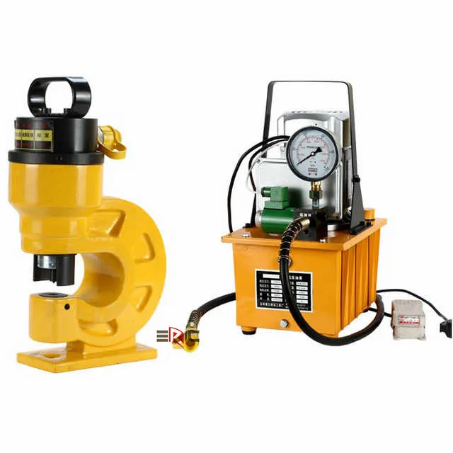 CH-60 31T Portable Hydraulic Electric Puncher Machine 95mm Throat Punch Max 10mm Steel Sheet Busbar