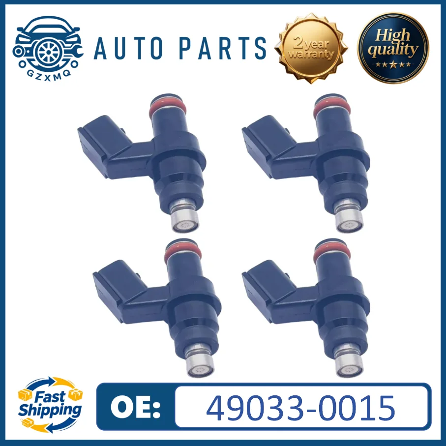 

4pcs 49033-0015 Fuel Injectors For Kawasaki Ninja ZX6R ZX600R Monster Energy 2007-2012