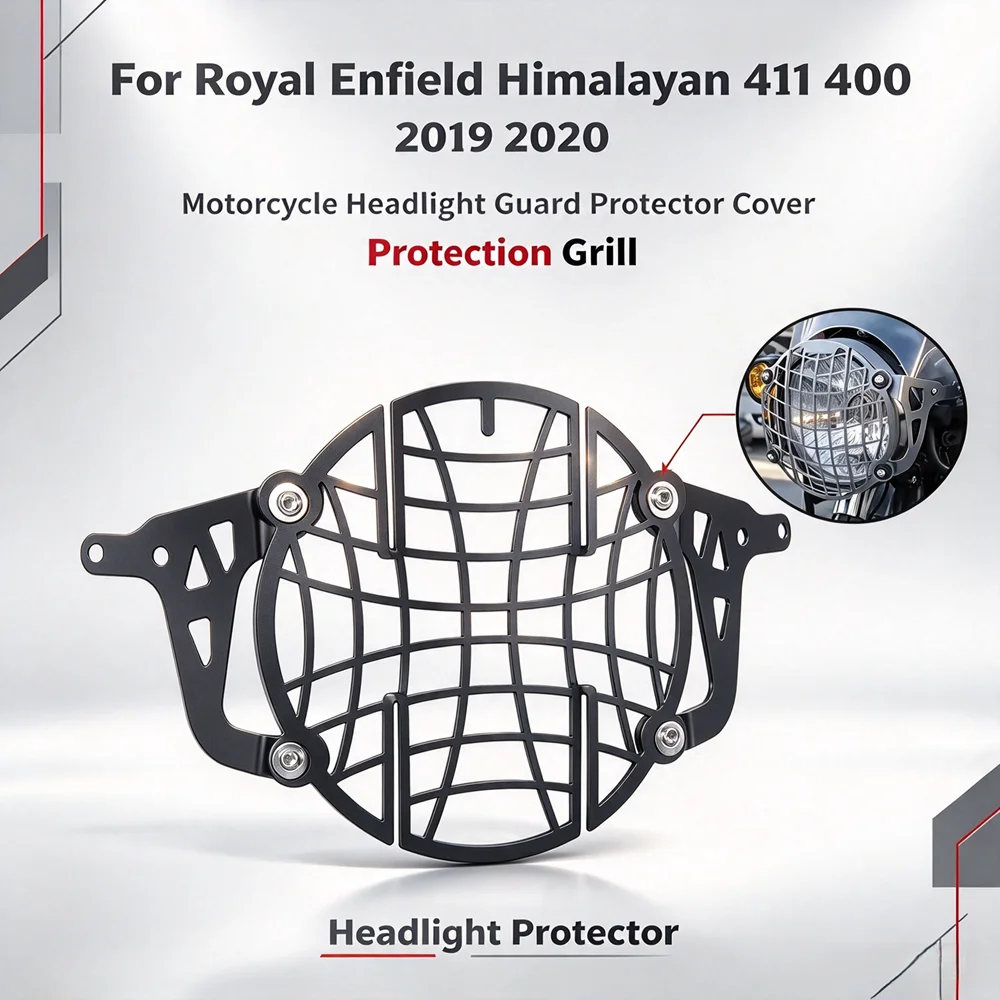 Motorcycle Headlight Head Light Guard Protector Cover Protection Grill For Royal Enfield Himalayan 411 400 2019 2020