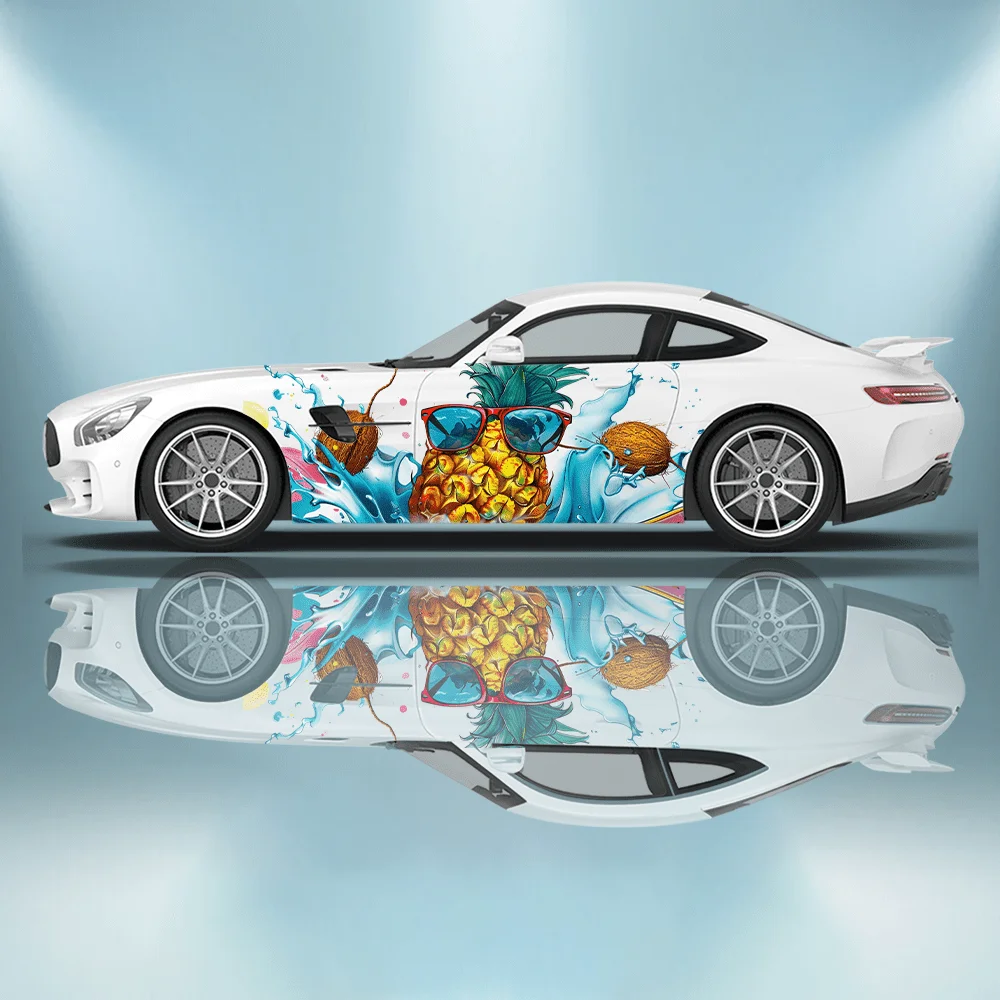 

Pineapple Skateboard Car Vinyl Wraps Decal Self-adhesive PVC Sticker Suitable for Trucks SUV Decoration Auto Accessories Gift
