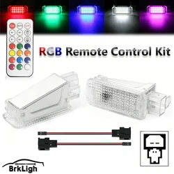 1 set 12V RGB Color Car LED Courtesy Light SMD For Audi A3/A4/A6/VW/Skoda Foot Nest Lights Ghost Shadow Light Lamp 6500K White