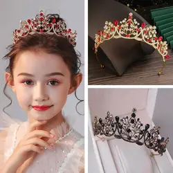 Princess Crystal Tiaras and Crowns Headband Kid Girls Bridal Prom Crown Wedding Party Accessiories Hair Jewelry