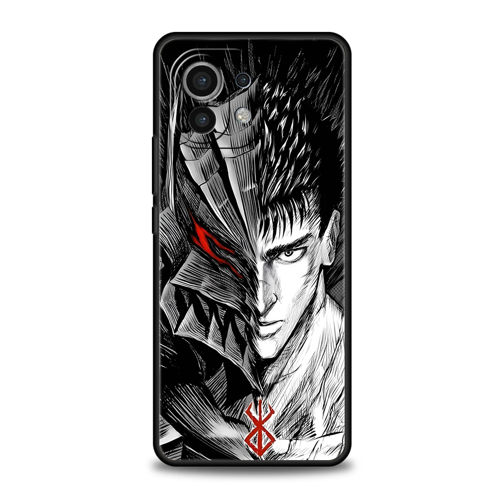 Cartoon B-Berserk Phone Case for Xiaomi Mi 14 13 12 11 Ultra 13T 12T Poco C51 F3 F4 F5 X3 X4 NFC M3 Pro Lite 5G Silicone Cover