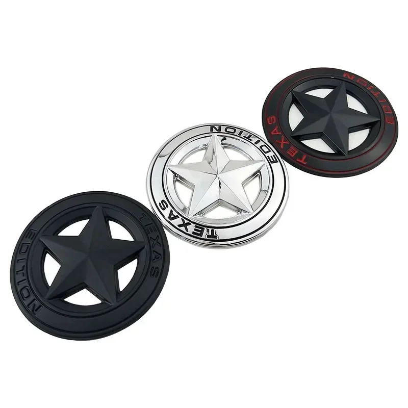 Auto TEXAS EDITION Shield Pentagram Emblem Badge Car Fender Side Tail Body Sticker for JEEP Wrangler Liberty Grand Cherokee