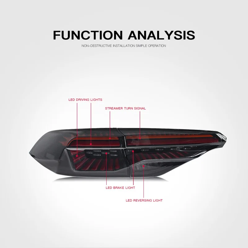 Full LED With The Starting Sequence For Toyota Corolla Taillight 2018 2019 2020 2021 For Corolla Taillight Corolla