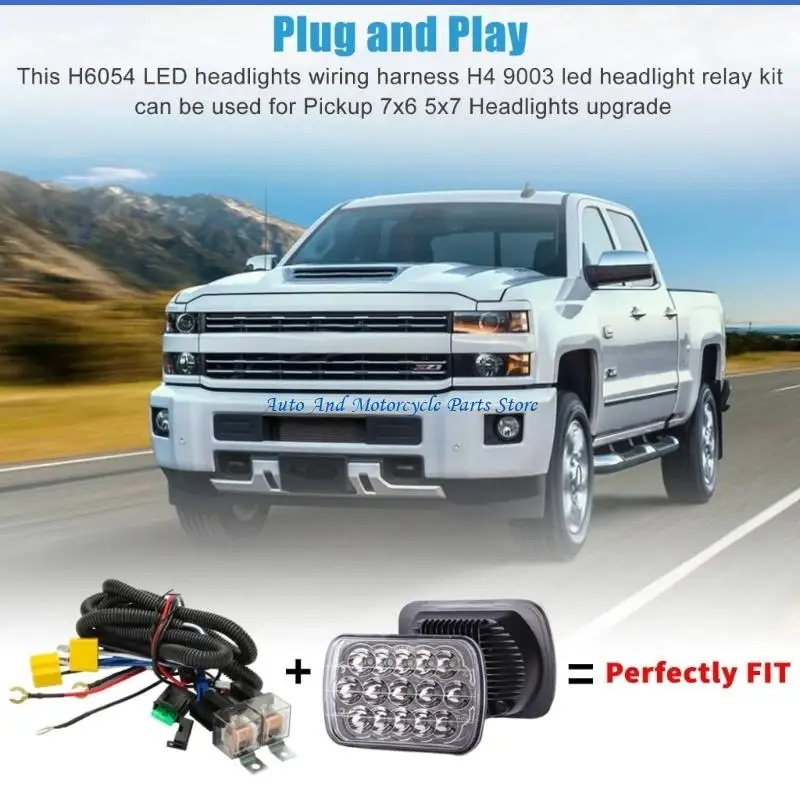 P9FD Plugs & Play H4 Halogen Bulb Wiring Upgrades Simple Installs for Cars Trucks