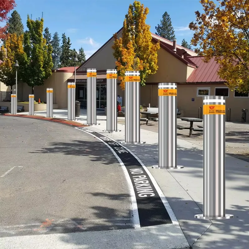 CE Certification No Movable Bollard Control Fixed Bollard Stainless Steel Pipe Street Post Building Bollards Barricade