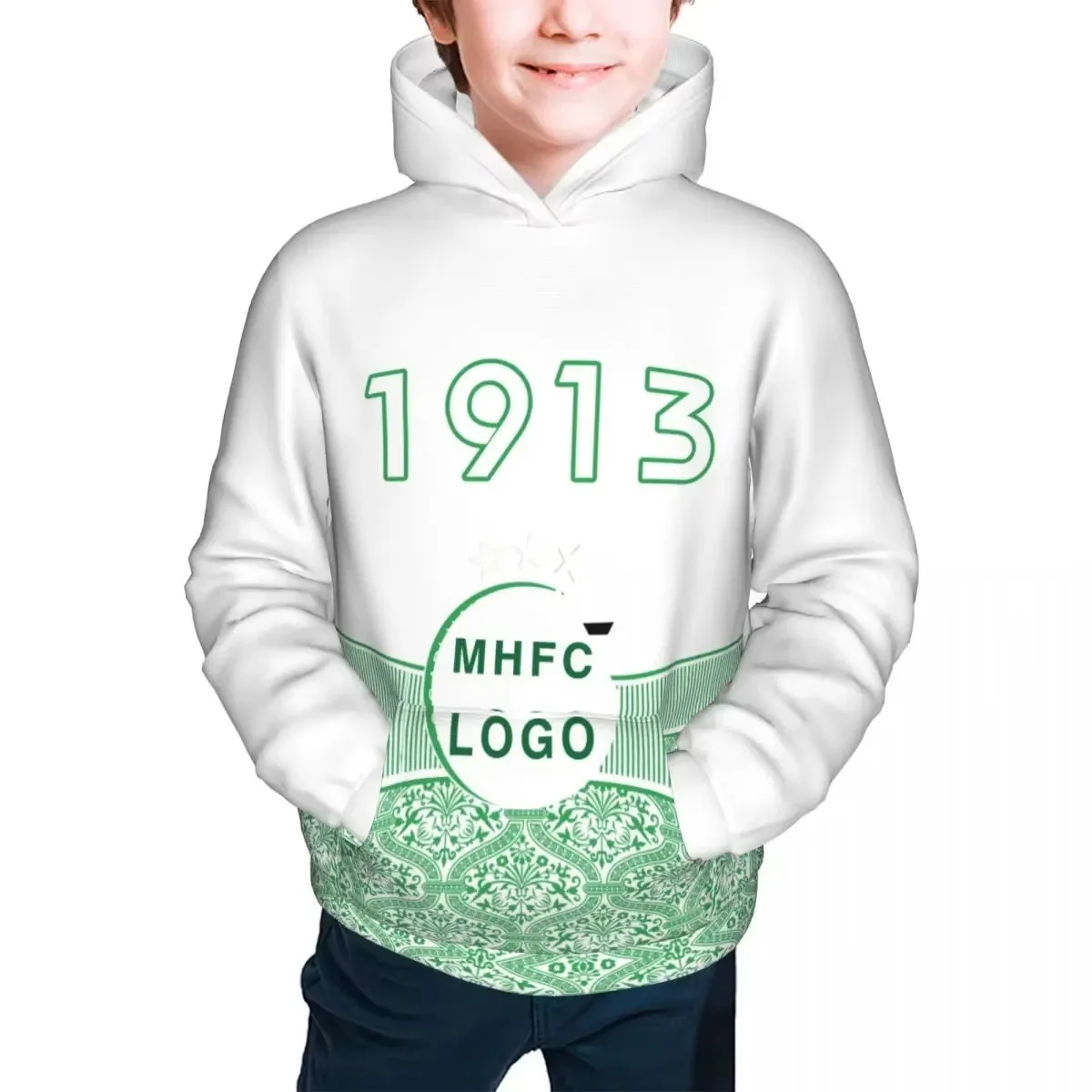 

Israel Maccabi Haifa FC MHFC Champion Children's Pullover Hoodie Youth Sweatshirt Soft Pullover Casual Hoodie