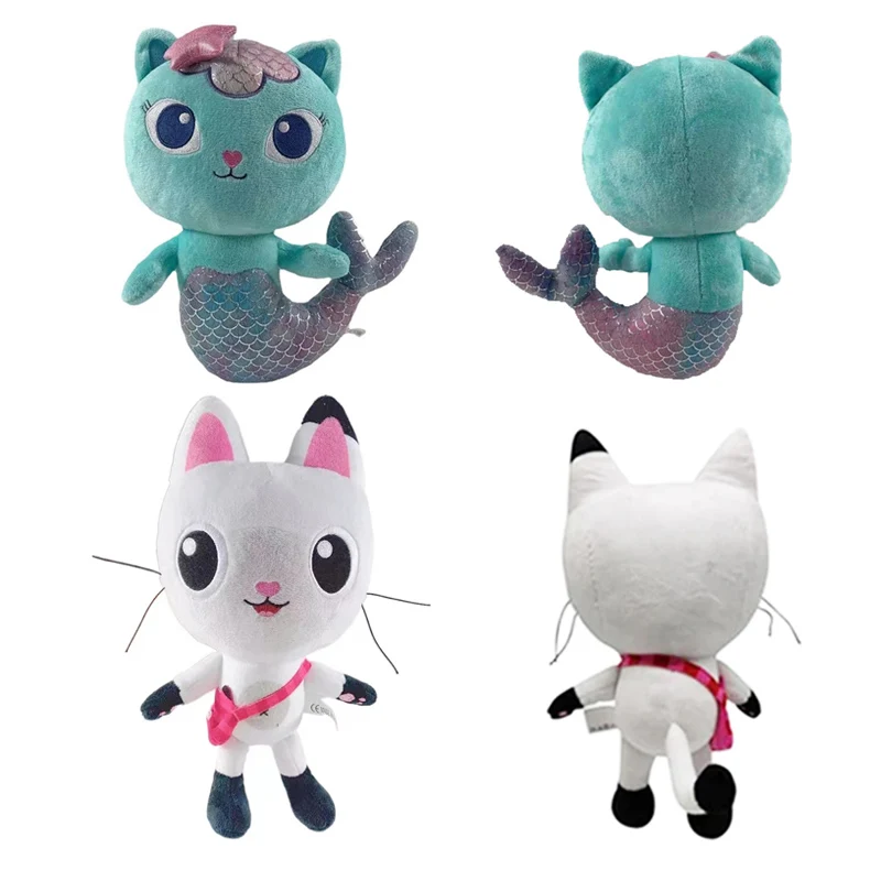 1pcs Hot Gabby Dollhouse Plush Toy Mercat Cartoon Stuffed Animals Smiling Cat Car Cat Hug Gaby Girl Dolls Kids Birthday Gifts