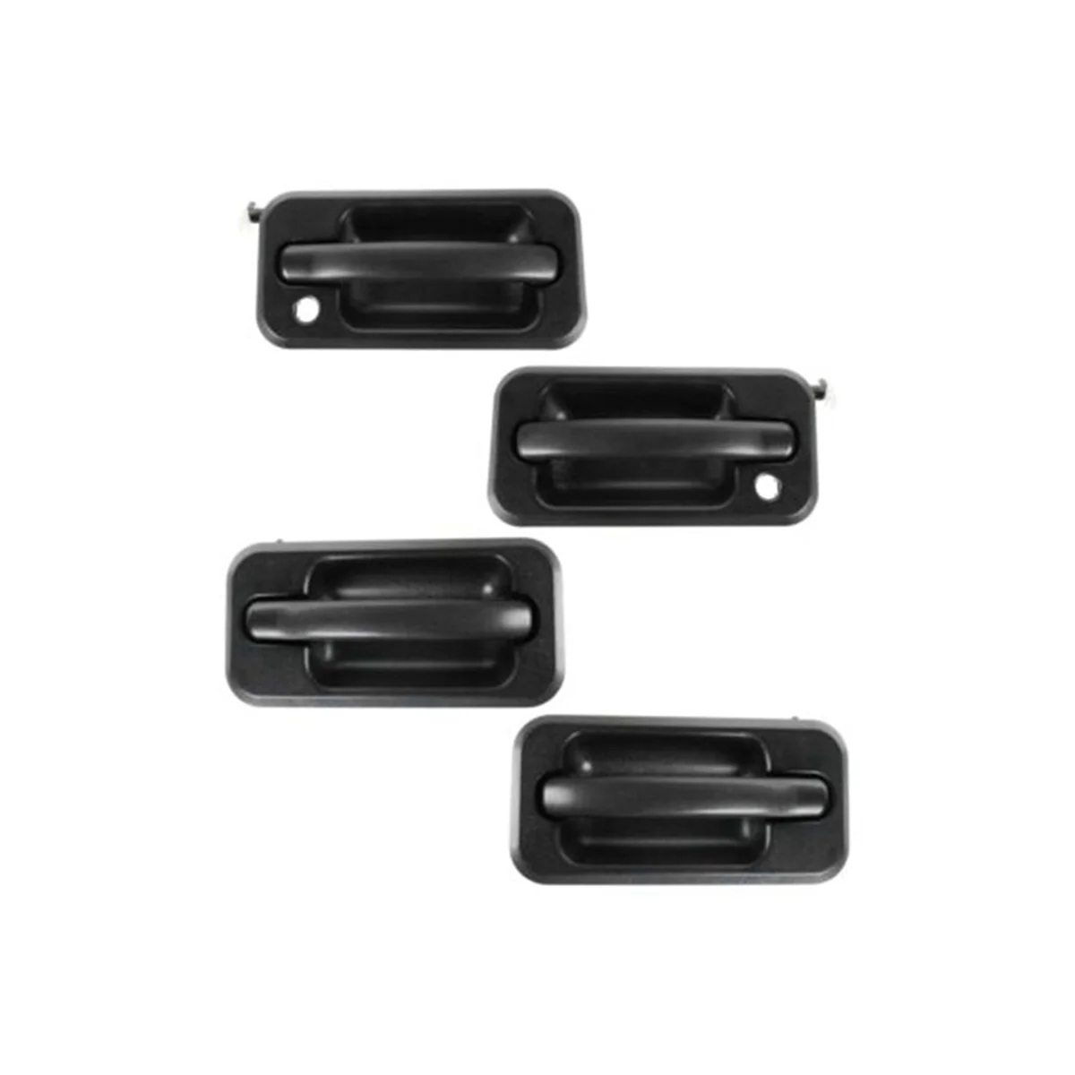 Set of 4 Outside Door Handle for Hummer H2 Black Textured 2003-2009