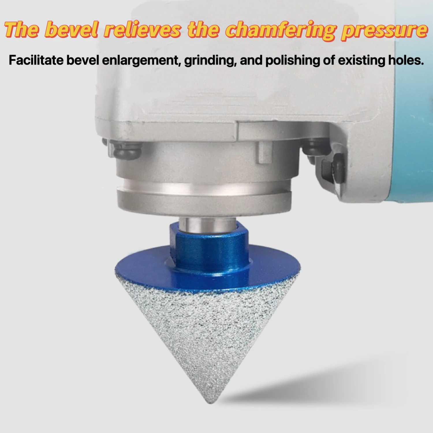 Brazed Diamond Chamfering Tool Set - Sharp Grinding, Wear - Resistant, M14 Thread for Angle Grinders