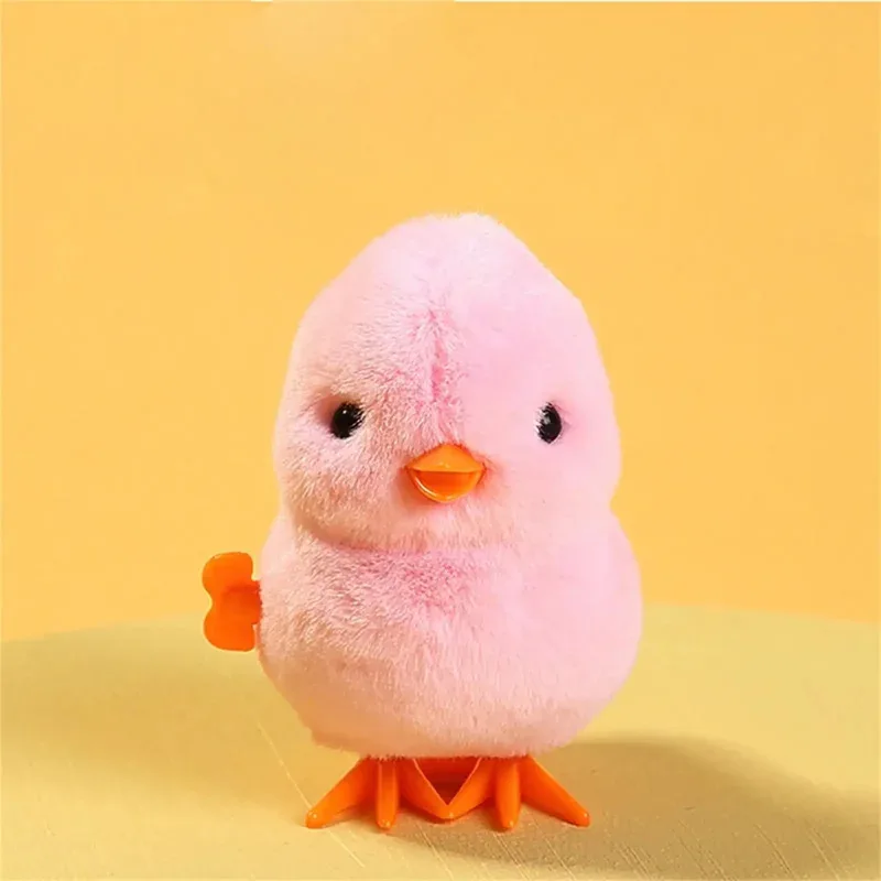 Wind Up Walking Chick Plush Toy, Cute Clockwork Animal for Kids Easter Gifts, Funny Interactive Stuffed Animal for Children
