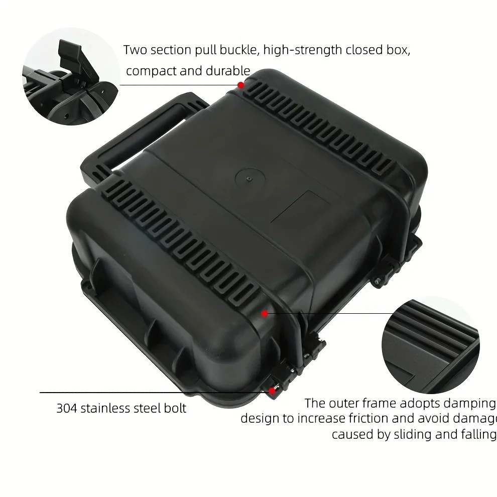 1pc Box With Anti-shock Foam - Can Be Used For Outdoor Storage Of Some Fragile Items, Cameras, Binoculars, Small Tools