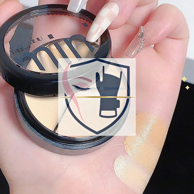 DIKALU – Palette correctrice naturelle 3 couleurs, 6.5g, couverture des cernes, des Pores d'acné, correcteur crémeux, fond de teint liquide éclaircissant pour le visage