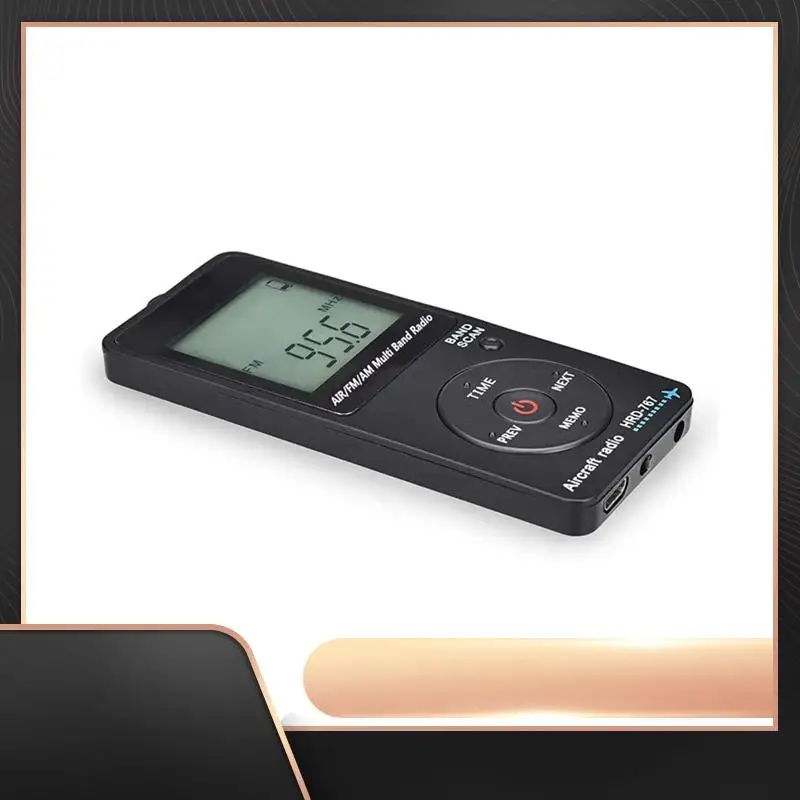 

1 компл. HRD-767 мини-карманное радиоприемник для самолета, портативное радиоприемник с наушниками, черный