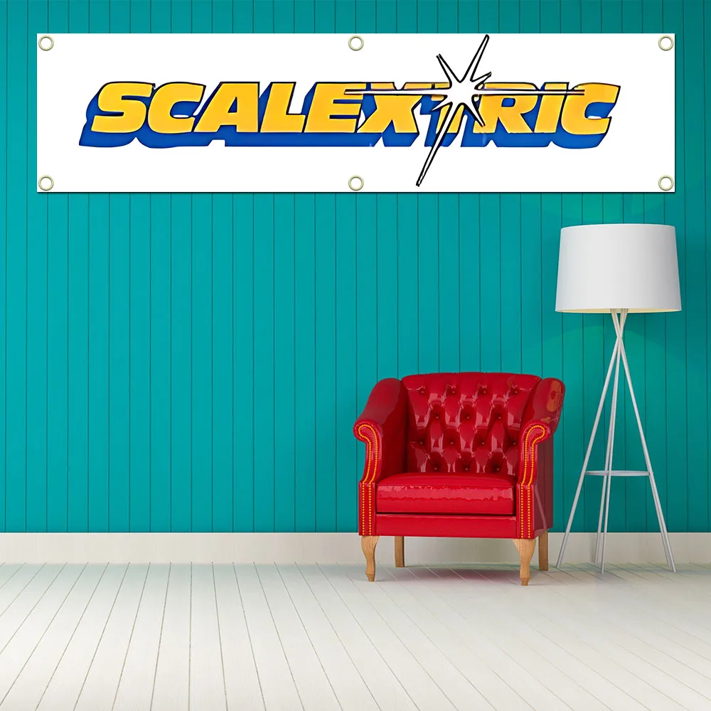 2024 Scalextrics Model Motor Banner Flag Polyester Printed Garage Wall Art Outdoor Decorations Tapestry