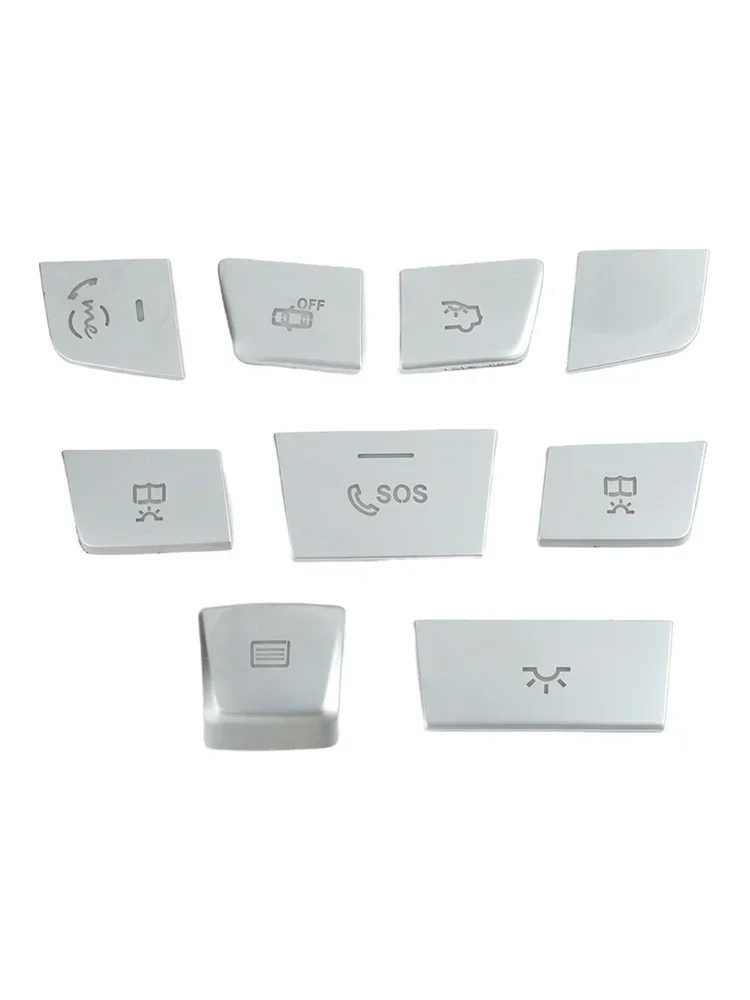 

Комплект из 9 кнопок-накладок для потолочной лампы Mercedes (для GLC 2015-2022, для CLS 2018-2023, для EQC 2020-2022)