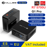 MLLSE G1 Pro Mini PC AMD Ryzen 7 5700U 16GB RAM 512GB SSD WiFi 6 BT5.2 Windows 11 Mini desk computer For Games & Work