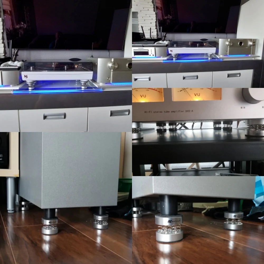 Audiophile Shock Spikes ฤดูใบไม้ผลิ Damping Pad HIFI ขาตั้งฟุตลำโพง Spike เสียงเครื่องขยายเสียง CD เท้าเดียวผลิตภัณฑ์น้ำหนัก102G