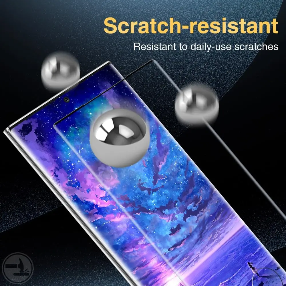 3Pcs Curved Ultrasonic Fingerprint Tempered For Samsung Galaxy S22 S23 S24 Ultra 5G Screen Protector Glass