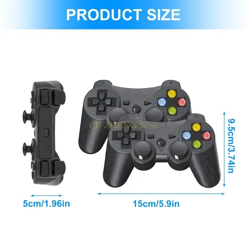 E56B 2 Pack High Repreenive 2.4g اللاسلكي وحدة تحكم قابلة للشحن مناسبة لجهاز الكمبيوتر المريح قبضة واهتزاز مزدوج