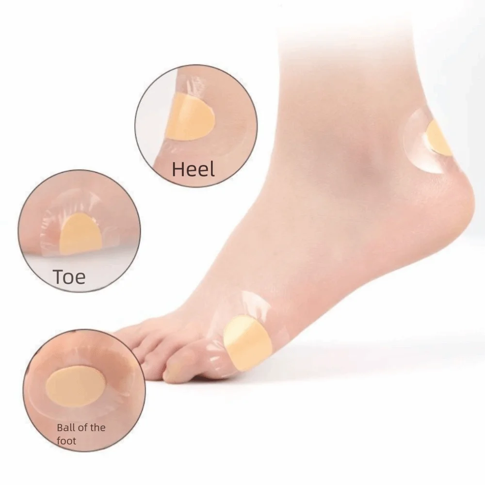 10pcs New Pain Relief Gel Heel Protector Adhesive Heel Support Blister Pads Gel Grip Breathable Shoes Stickers Foot Care