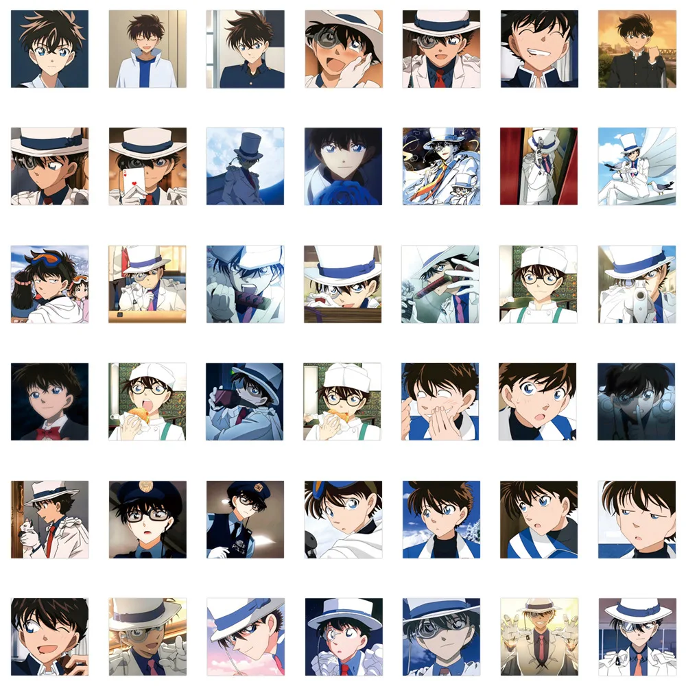 40/80PCS Cartoon Kuroba Kaito Stickers Anime Detective Conan Funny Decals DIY Notebook Phone Skateboard Fridge Bike Toy Graffiti