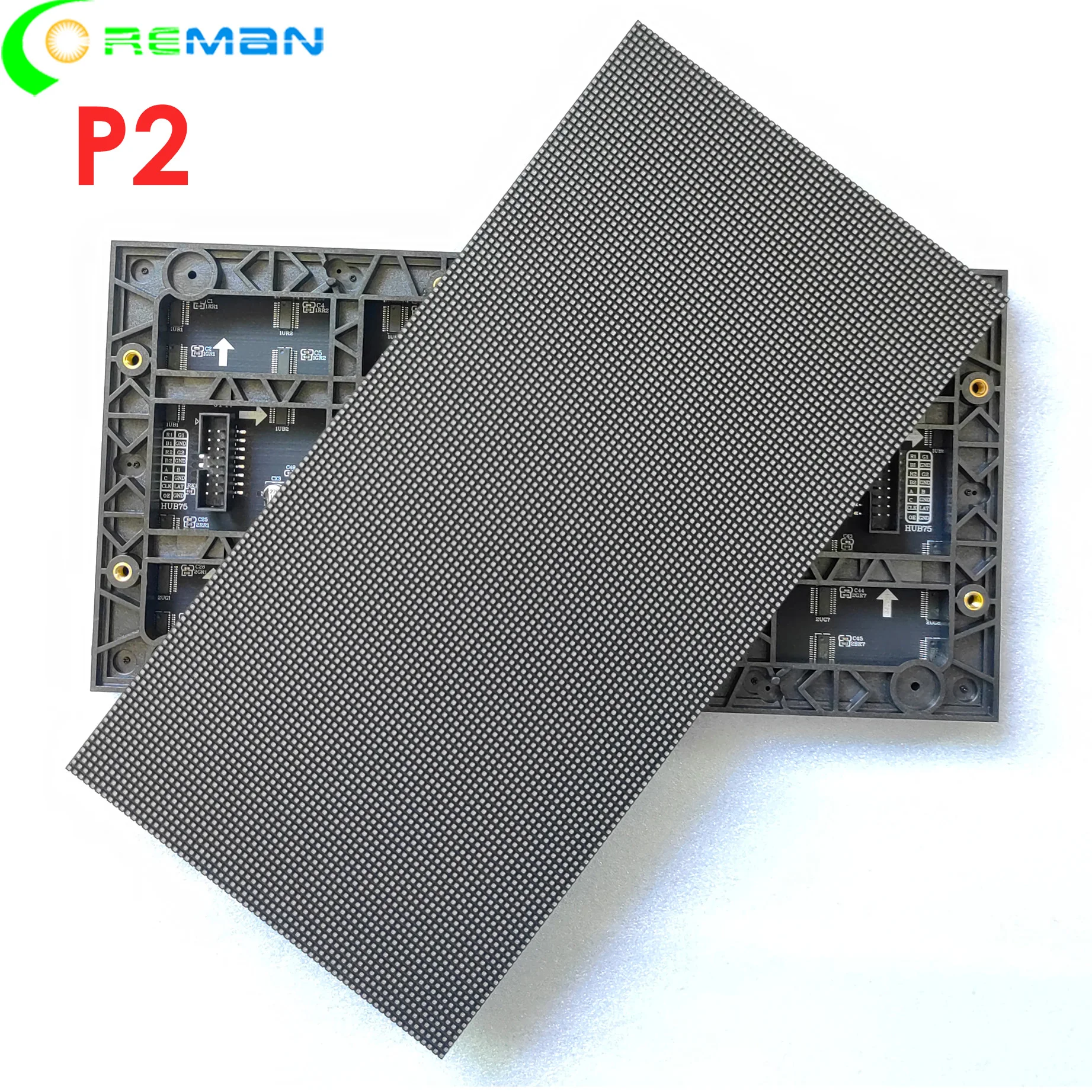 Free shipping to USA GOB COB SMD p2 led module 256x128mm for 512x512 768x768 1024x1024 led panel