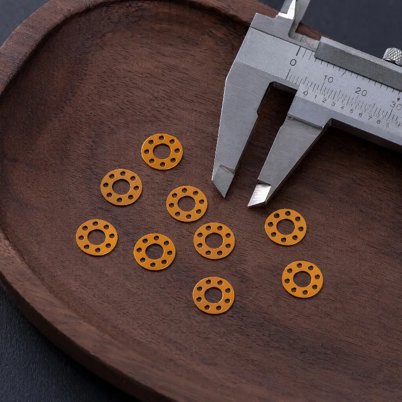 10PCS 14x5.2x0.5mm Brass Washers Gasket Storage Oil Brass Washer 10x5.2x0.5mm Folding Knife Accessories Tools 12x5.2x0.5mm