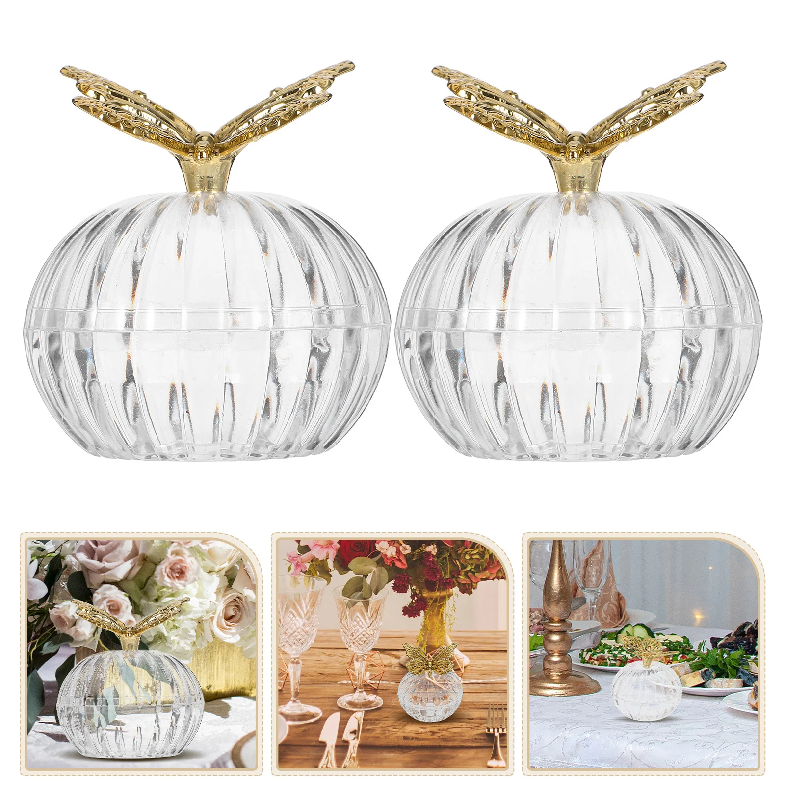 

12 Pcs Candy Boxes for Wedding Favors Small Chocolate Storage Containers Butterfly Clear Plastic Display Favour Decorative