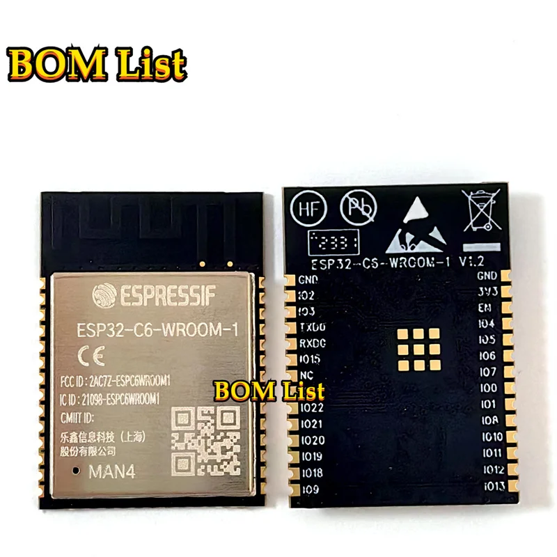 Original ESP32-C6-WROOM-1U-N4 ESP32-C6-WROOM-1/1U 4MB ESP32-C6 chip Wi-Fi 4/Wi-Fi 6 and BLE 5 module for audio equipment