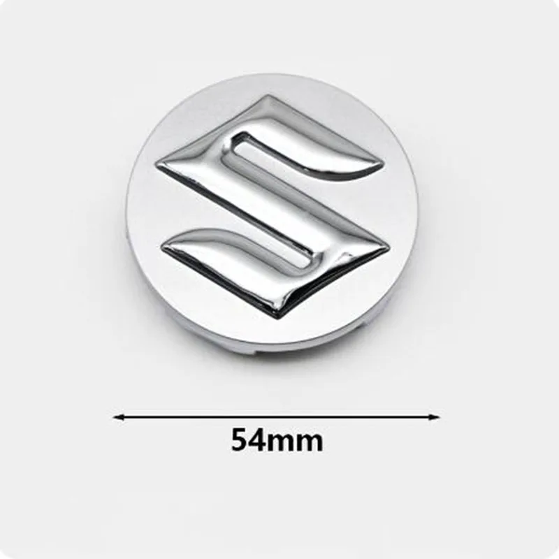 4Pc 54mm 60mm Car Emblem Badge Wheel Center Hub Caps Cover Logo For Suzuki Tianyu SX4 Shangyue Ruiqi Alto Swift Baleno Accessory