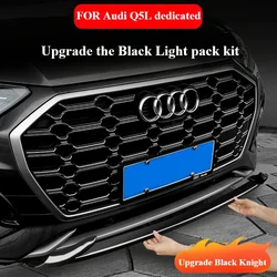 FOR Audi Q5L front bar anti-collision Glitter Black Knight modified anti-scratch black light package tail throat blackening kit