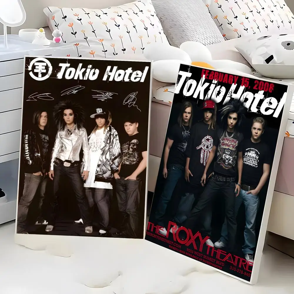 Tokio Hotel German Rock Bill Kaulitz Emo Pop Era Painting Calligraphy Poster Eco-Friendly Decor Frameless Canvas