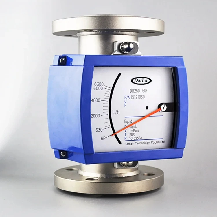 DH250 Darhor high temperature high pressure metal tube float tri-clamp purified water flowmeter hydraulic oil flow meter