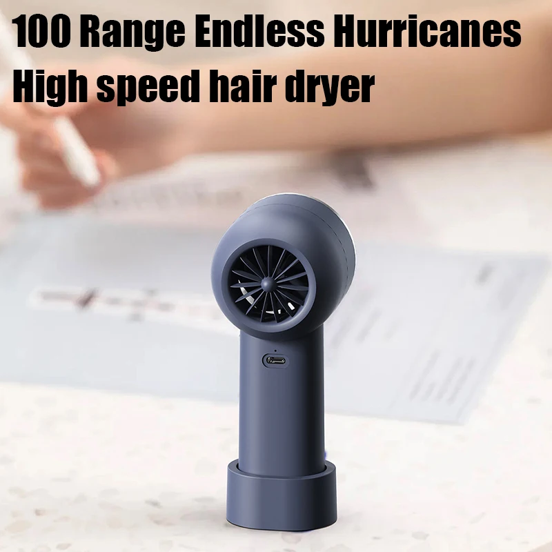 Xiaomi New High Speed USB Small Fan Portable Digital Display Stepless Speed Control High Wind Power Long Range Handheld Fan