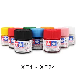 Tamiya-Modelo de tinta acrílica à base de água, tinta colorida, tinta fosca, XF1-XF24, série 11, 10ml