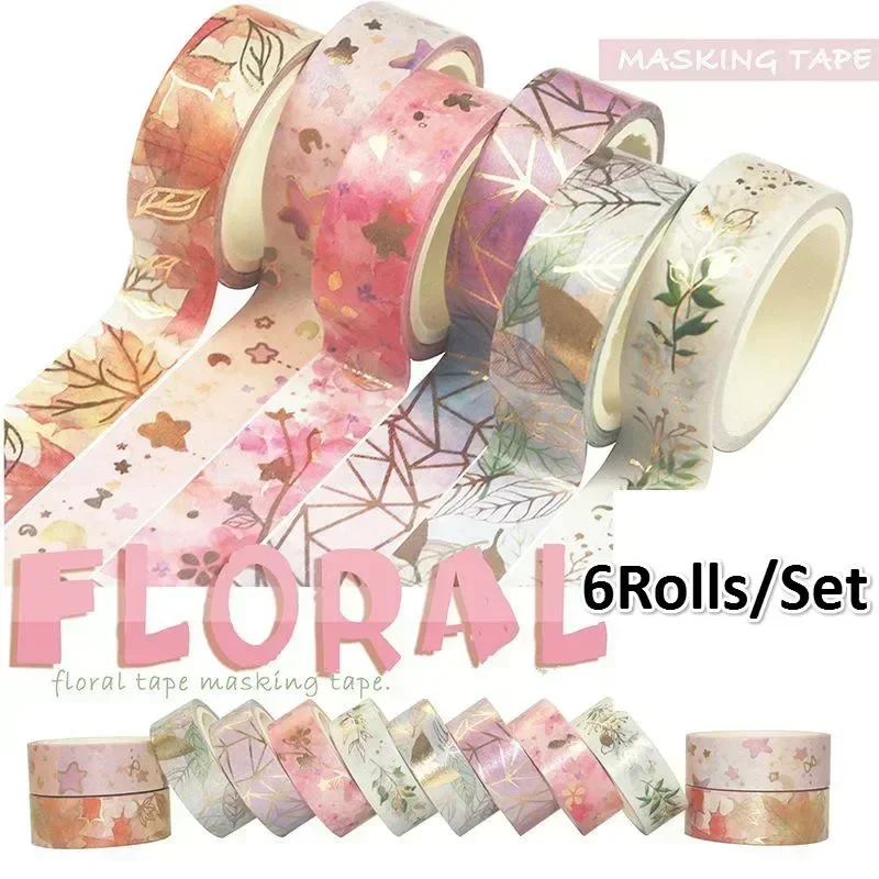 padrao floral washi tape grupo adesivo faca voce mesmo scrapbook album de fotos papelaria estudante escola coracao vermelho do amor 01