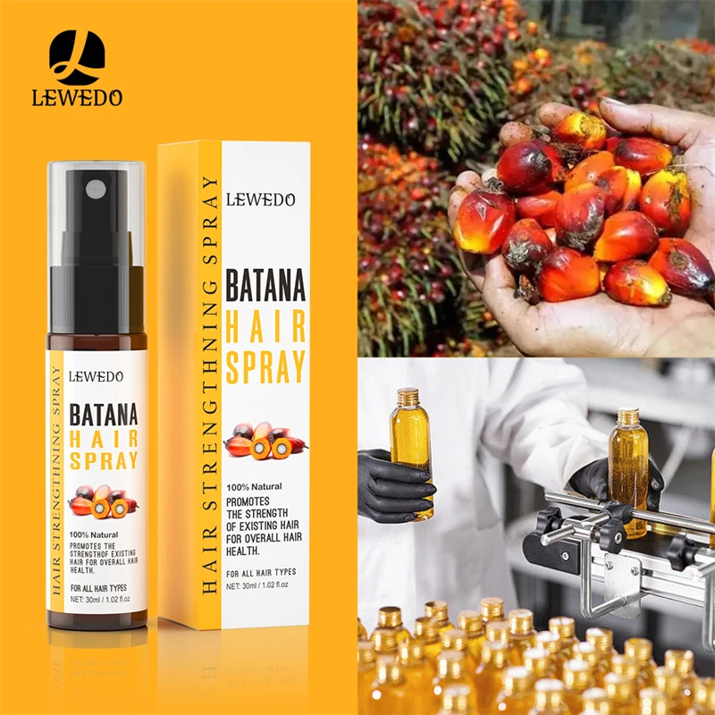 Lewedo 30ml Hair Growth Spray Traction Alopecia batana Hair Essence Repair Damaged Hair Care Serum Anti Hair Break Hair Oil