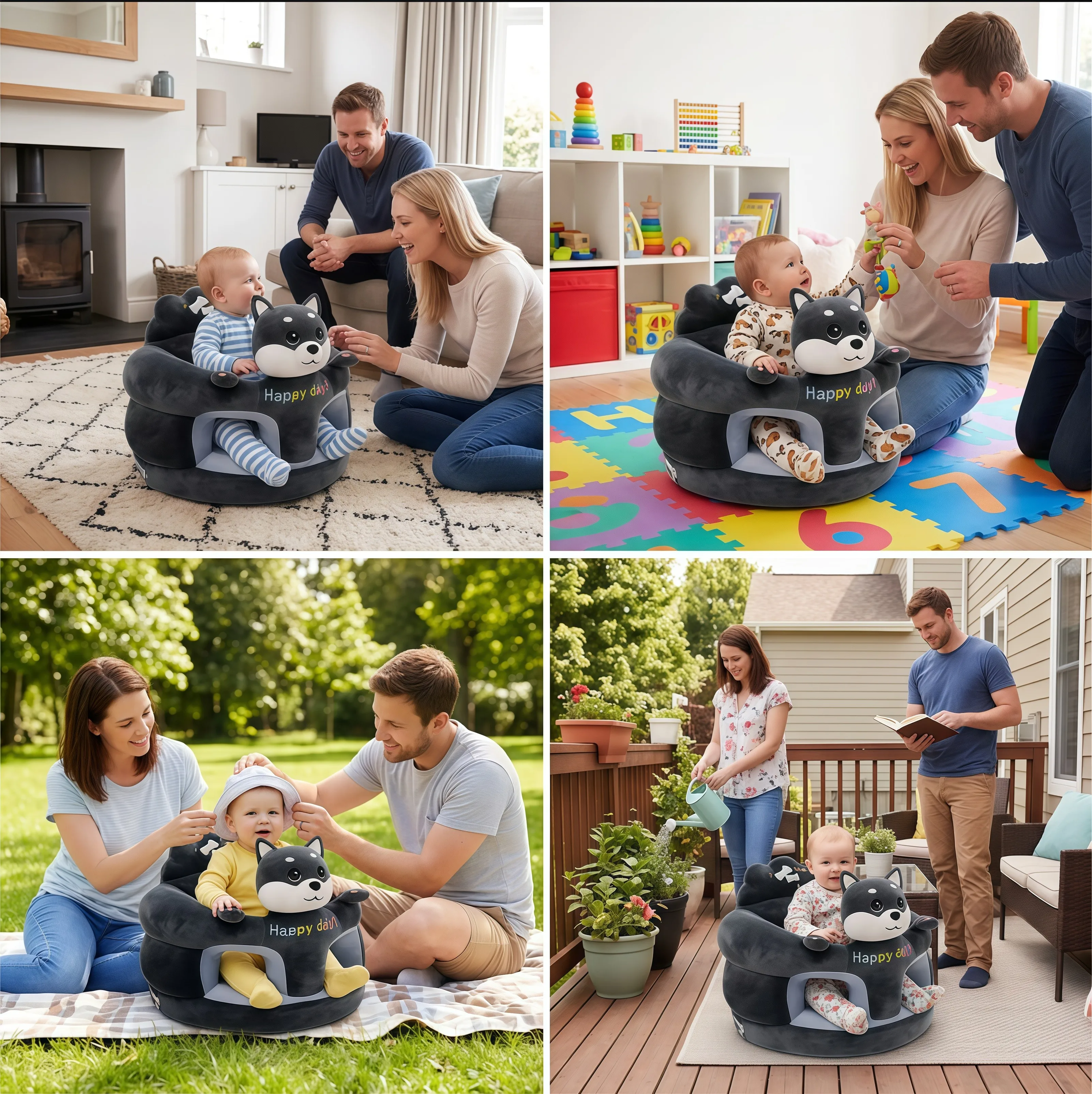 Baby Toddler Back Support Sofa For Sitting Up, Baby Sitting Support, Baby Seats For Sitting Up, Baby Sofa Chair For Infants, Support For Baby Sitting, Plush Sit Me Up Floor Seat, Soft Seat For Learning To Sit, Feed, Camping, Birthday Christmas Gift view 4