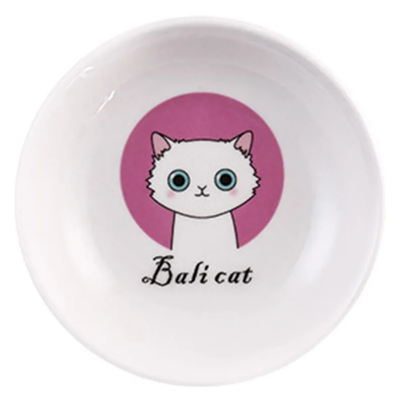 New Creative Cute Cat Small Saucer Shape Mini Plate Ceramics Cartoon Dish Creative Snack Plate Chinchilla Squirrel Hedgehog Bowl