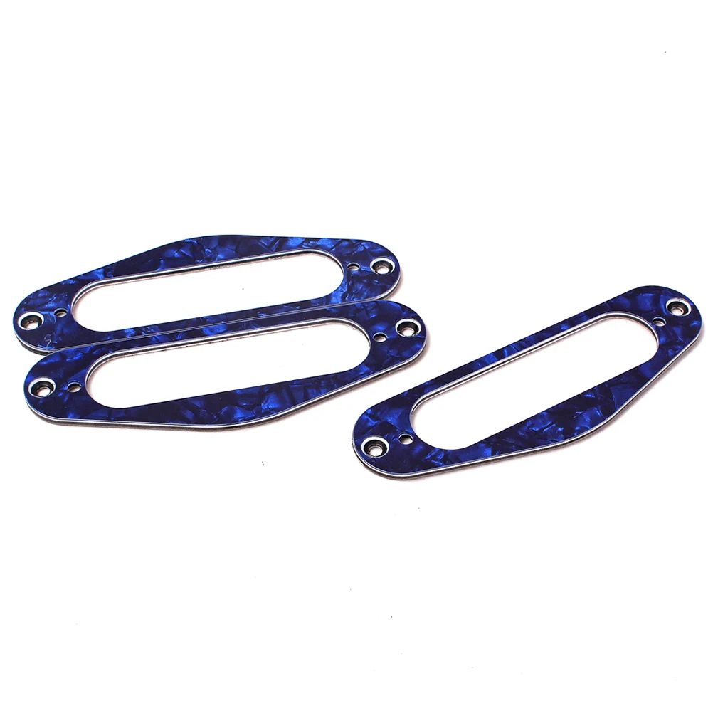 

3pcs Single Coil Pickup Ring Blue Components Durable Replacement Accessories for Electric Guitar TL Style Guitar Parts