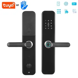 Tuya/TTLOCK Smart Door Lock Tuya WIFI Fingerprint Lock TTlock Password Lock APP Unlock Indoor Wooden Door Anti-theft Smart Locks