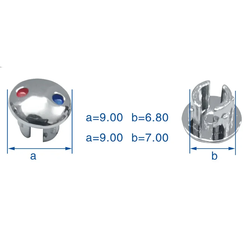 10 шт., знак для горячей и холодной воды, ручка для крана, красная, синяя этикетка, декоративная крышка, знак, смеситель для кухни, ванной комнаты, укажите аксессуары