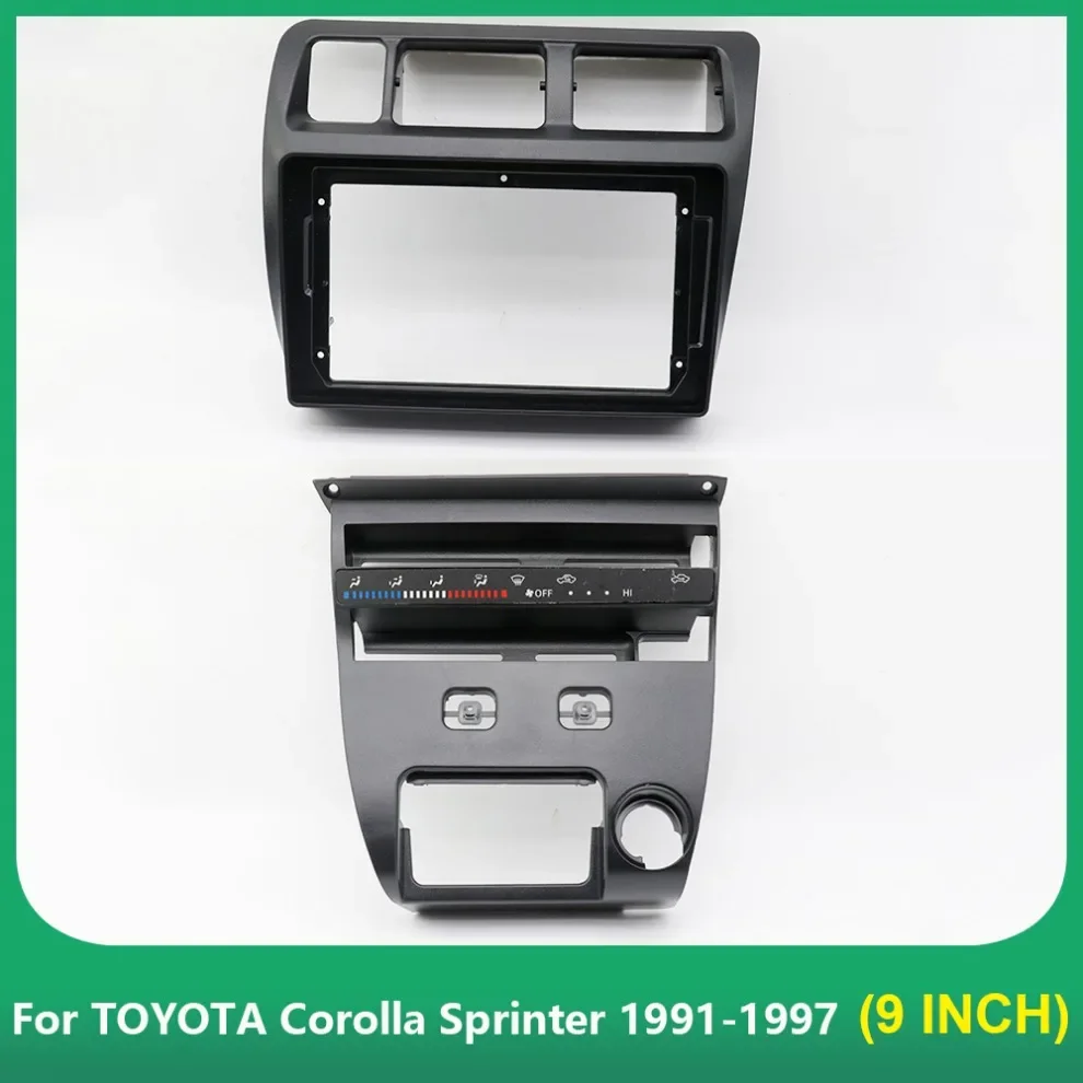 Car radio frame 2 DIN 9 Inch  Fascia  For TOYOTA Corolla Sprinter 1991-1997 Panel Player Audio Dash Dashboard MP5 Mount Trim Kit