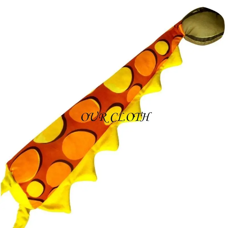 Dinosaur Tail Dinosaur Hobe Up Costumes Accessoires Longueur ajusté Halloween Dobine Up pour garçon Boy Girl Y1ac