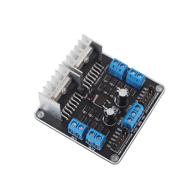 L298N Four-way Motor Drive Module/intelligent Car Can Drive Four DC Motors with Controllable Forward and Reverse Rotation Speed